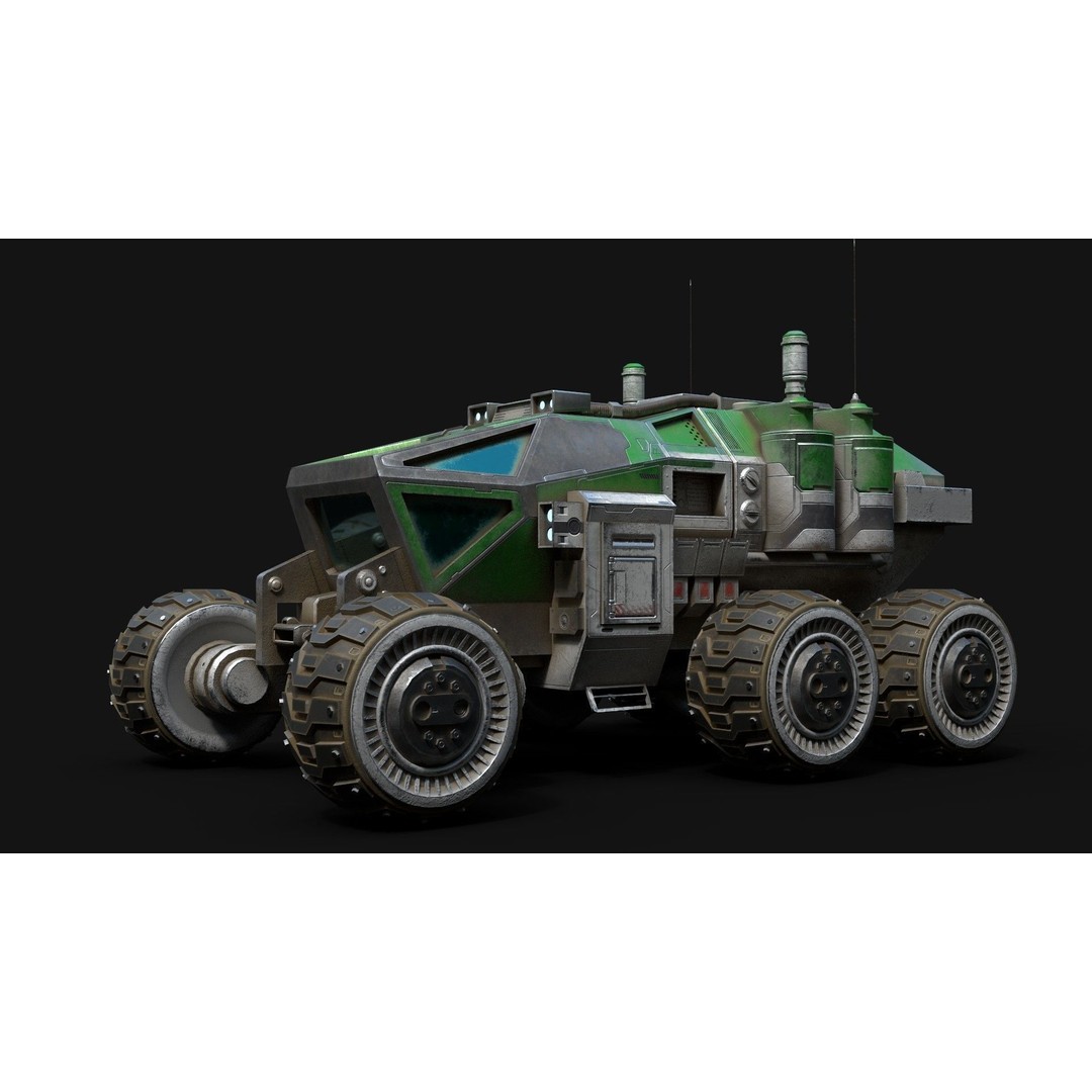 Mars Rover 3D Model – Low Poly PBR Vehicle with 8K Textures - View 12