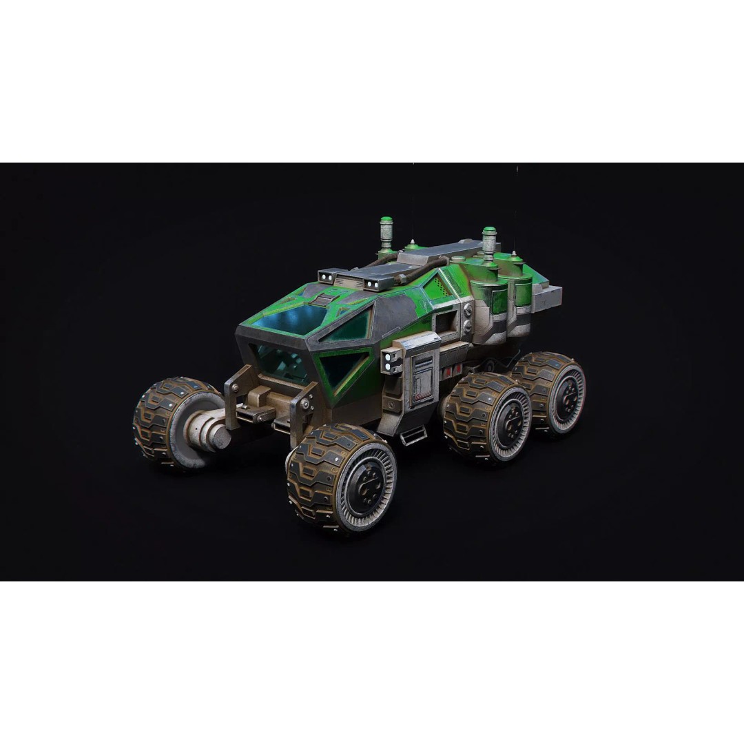 Mars Rover 3D Model – Low Poly PBR Vehicle with 8K Textures - View 2