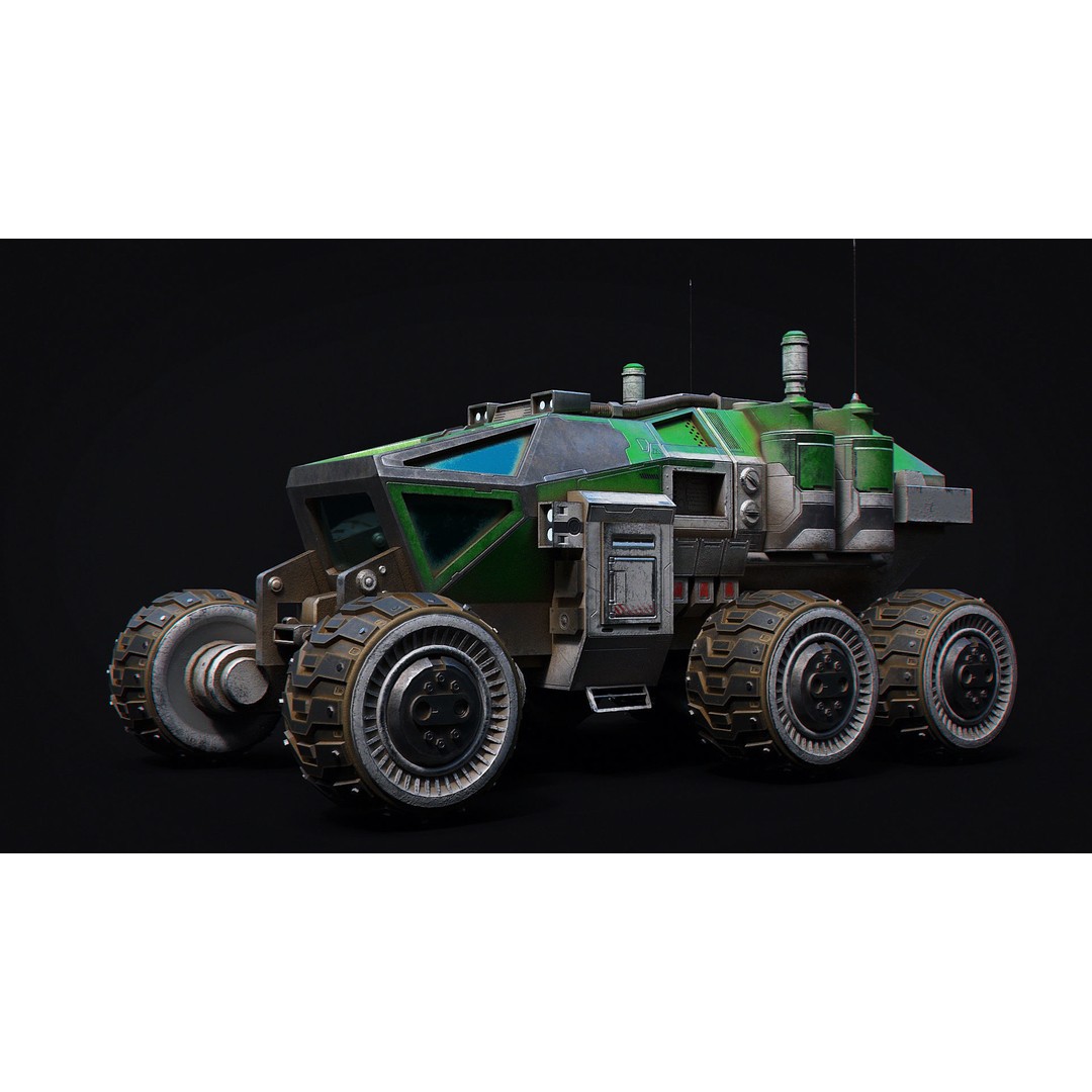 Mars Rover 3D Model – Low Poly PBR Vehicle with 8K Textures - View 3