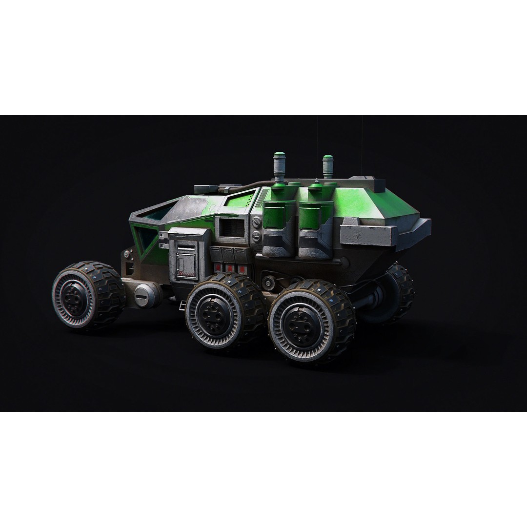 Mars Rover 3D Model – Low Poly PBR Vehicle with 8K Textures - View 4