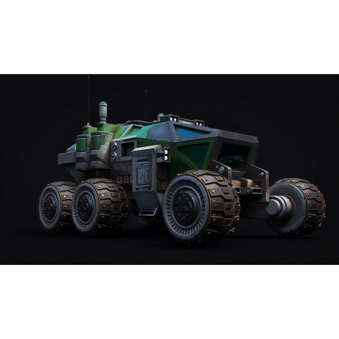 Mars Rover 3D Model – Low Poly PBR Vehicle with 8K Textures - View 6