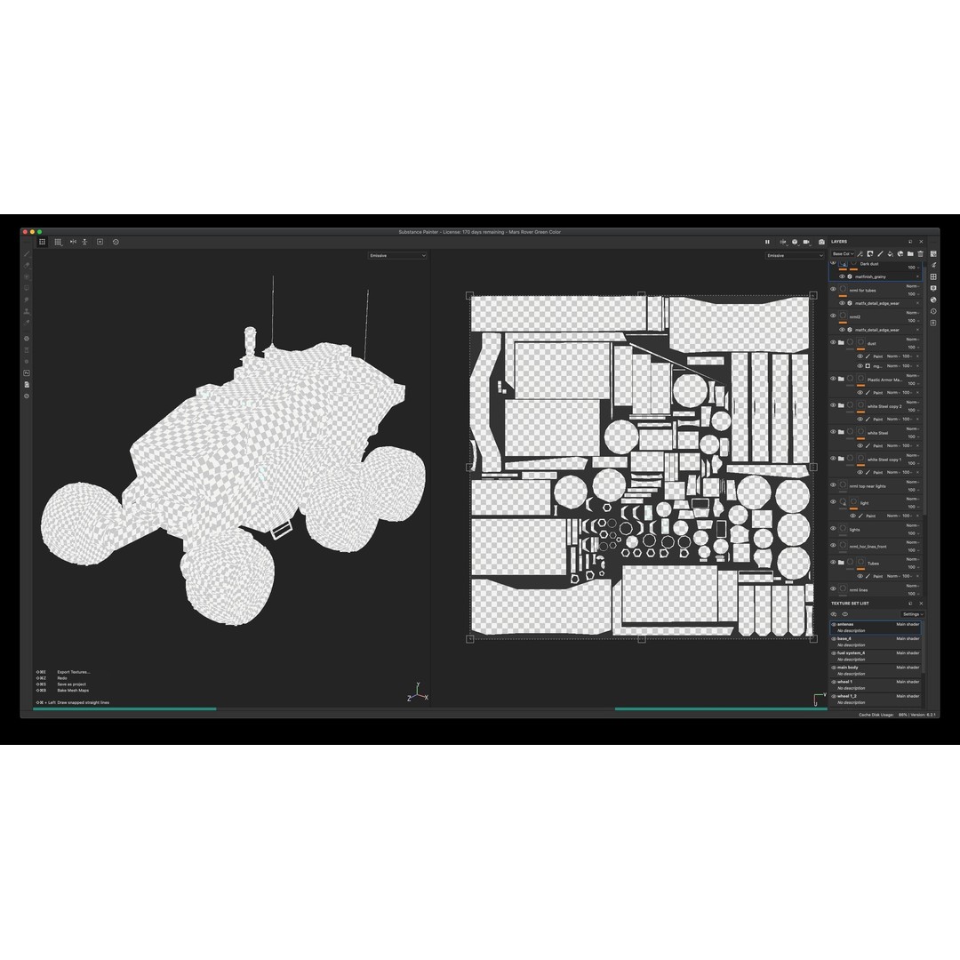 Mars Rover 3D Model – Low Poly PBR Vehicle with 8K Textures - View 62