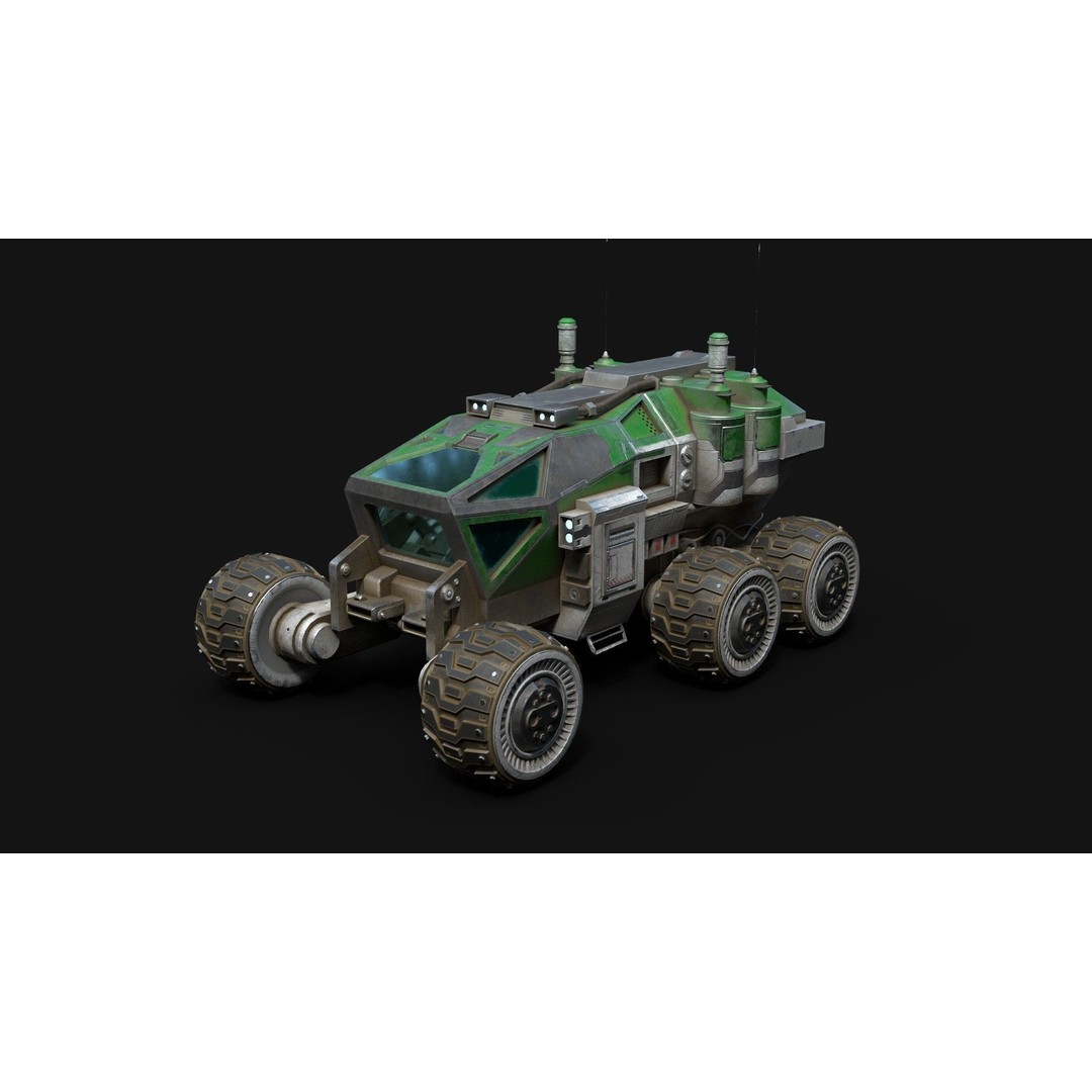 Mars Rover 3D Model – Low Poly PBR Vehicle with 8K Textures - View 8