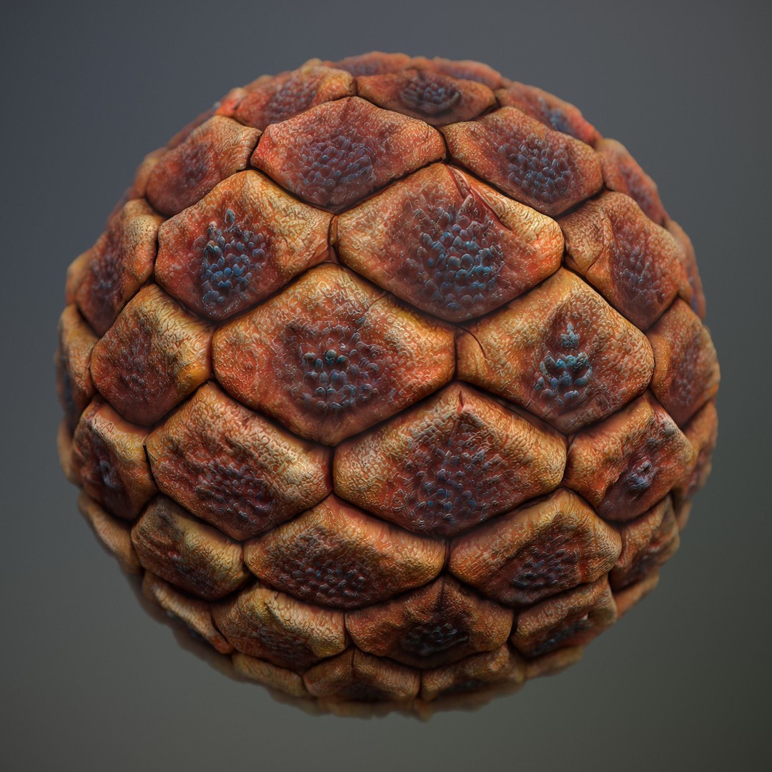 Alien Skin Material PBR Texture – Seamless 8K/4K Game Asset