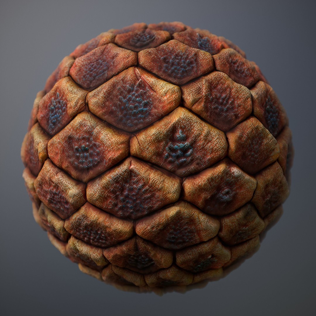 Alien Skin Material PBR Texture – Seamless 8K/4K Game Asset - View 17