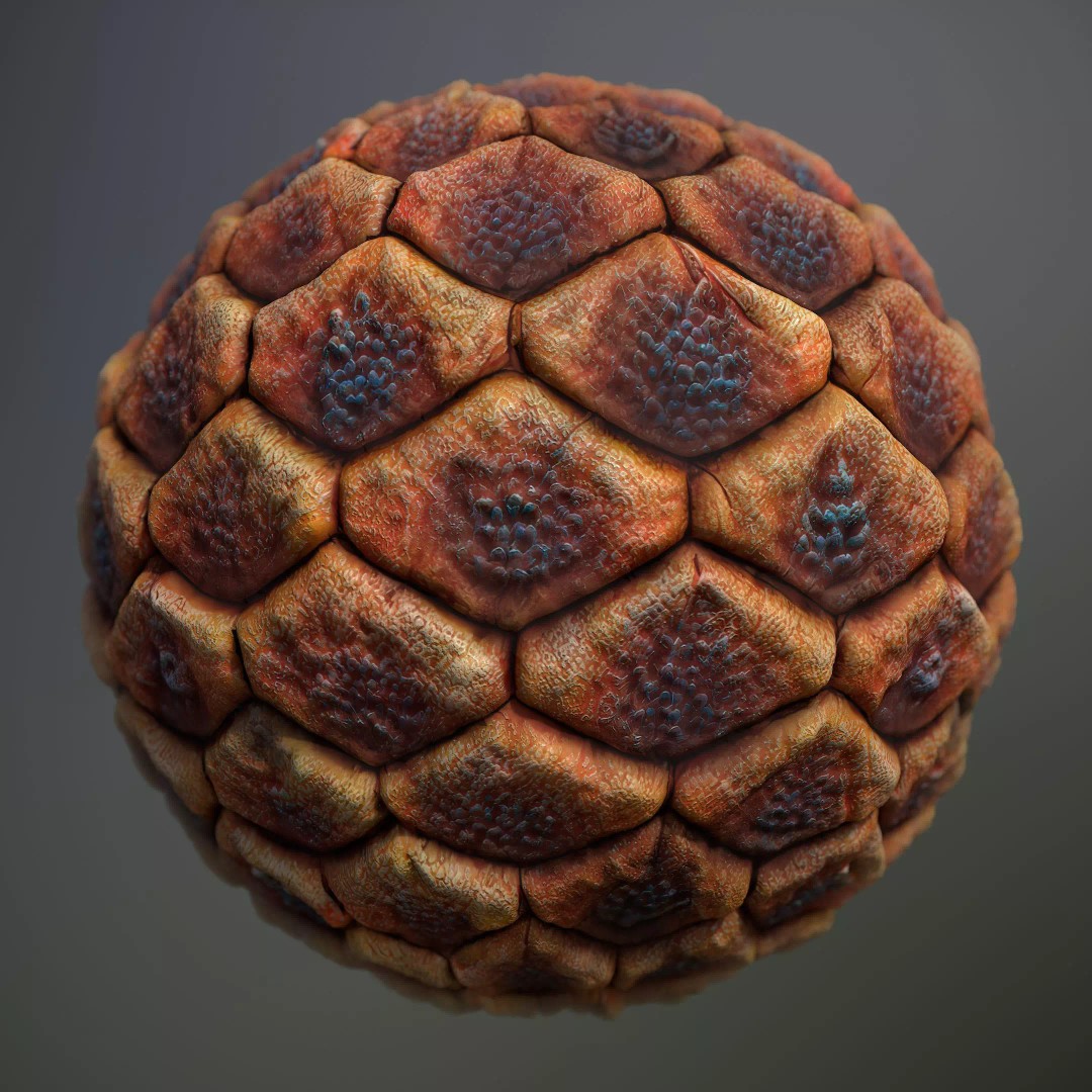 Alien Skin Material PBR Texture – Seamless 8K/4K Game Asset - View 2