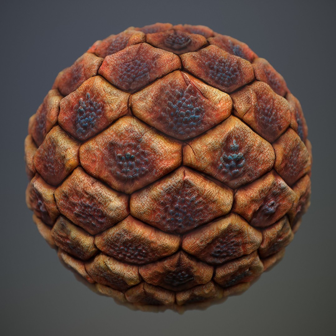 Alien Skin Material PBR Texture – Seamless 8K/4K Game Asset - View 20