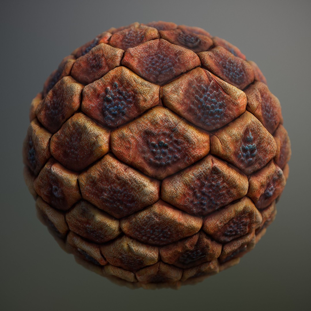 Alien Skin Material PBR Texture – Seamless 8K/4K Game Asset - View 3