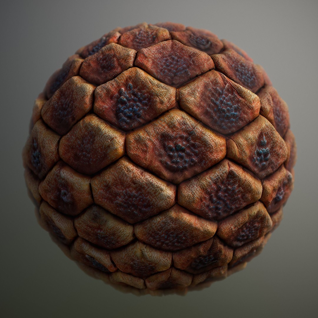 Alien Skin Material PBR Texture – Seamless 8K/4K Game Asset - View 4