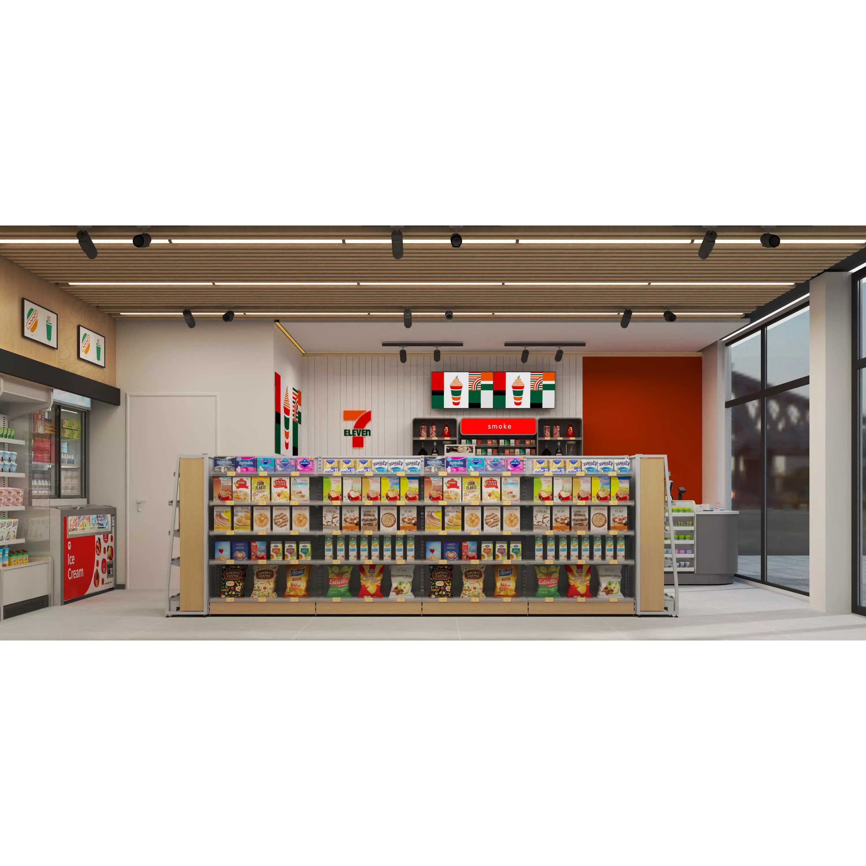 Convenience Store - Low-Poly Game-Ready 3D Model - View 11
