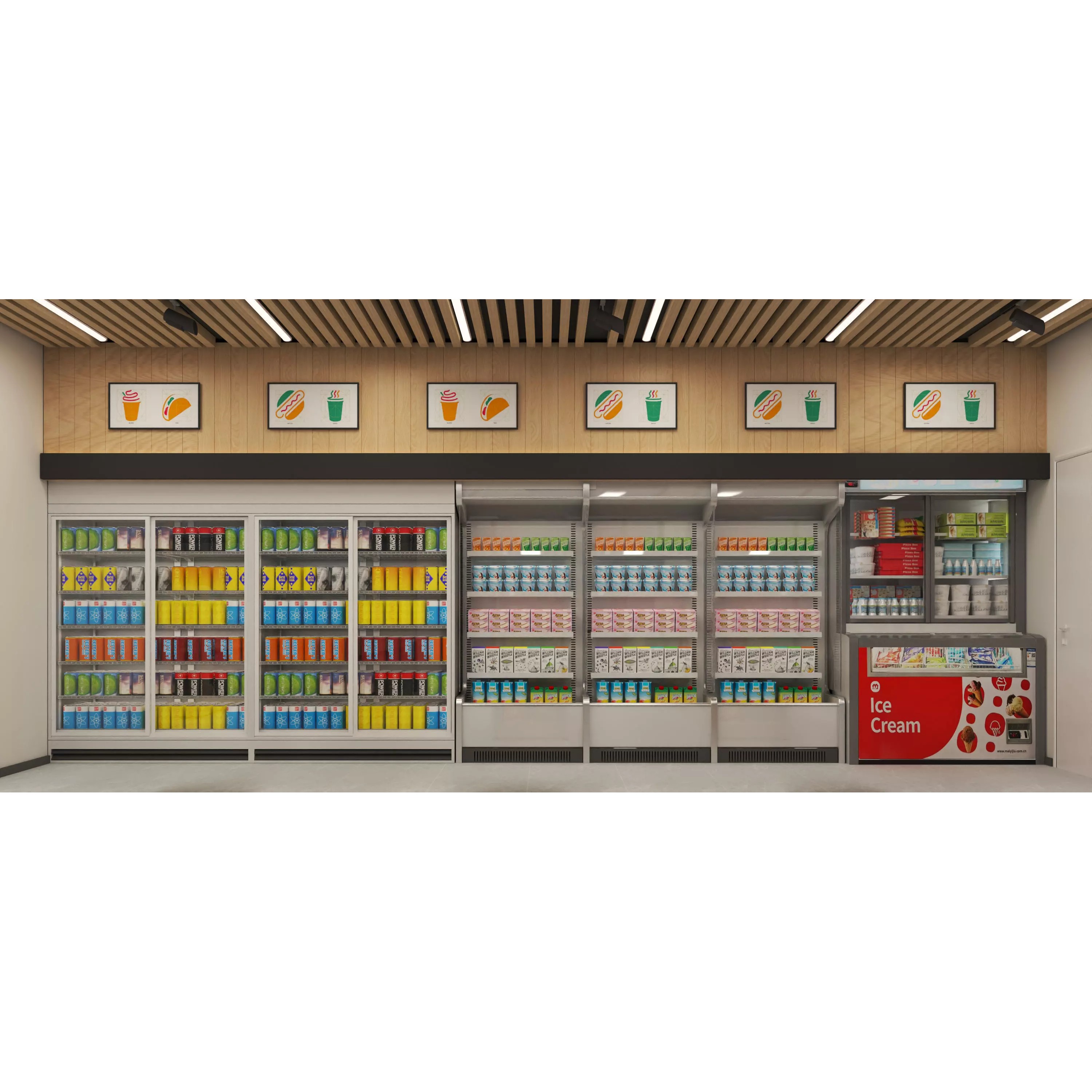Convenience Store - Low-Poly Game-Ready 3D Model - View 12