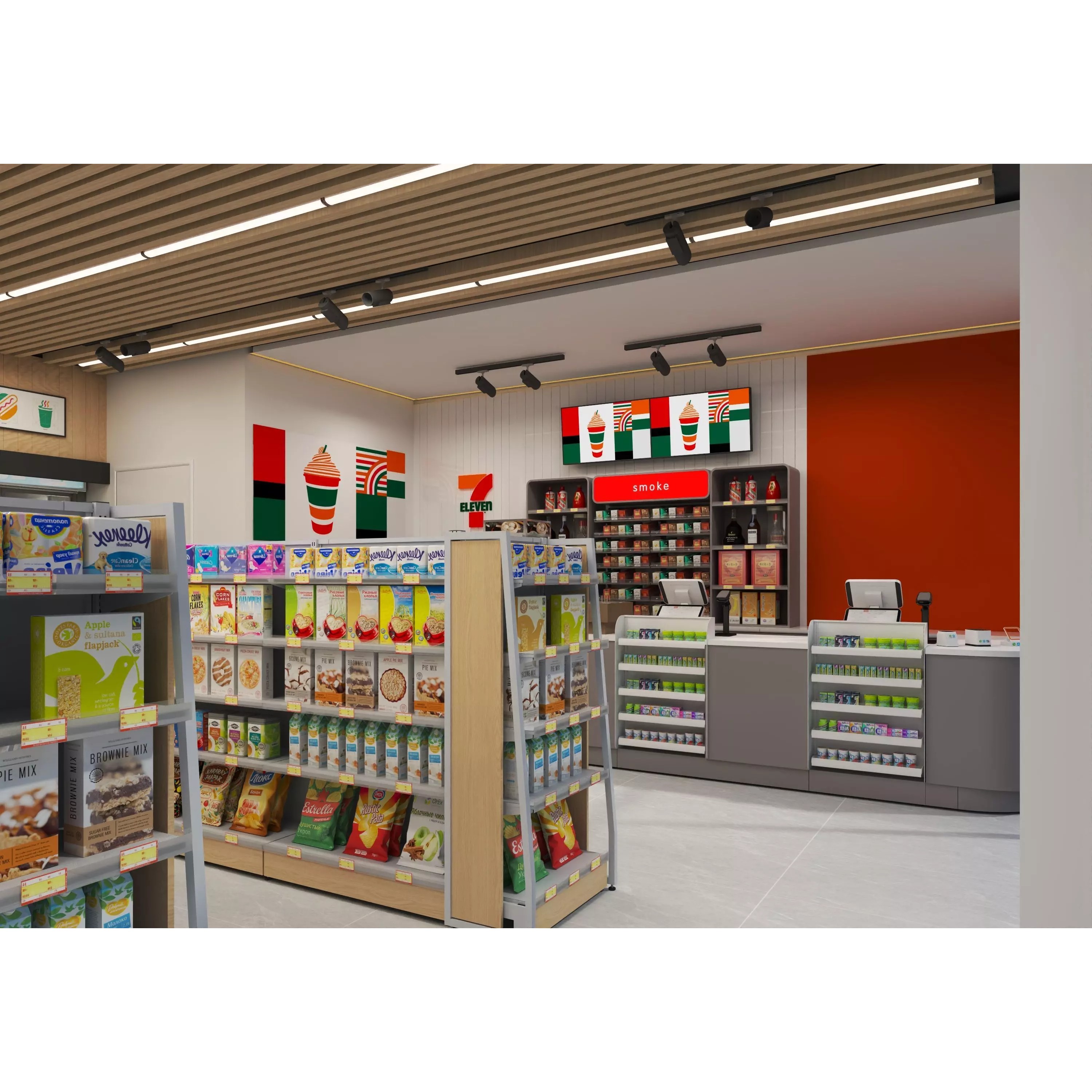 Convenience Store - Low-Poly Game-Ready 3D Model - View 14