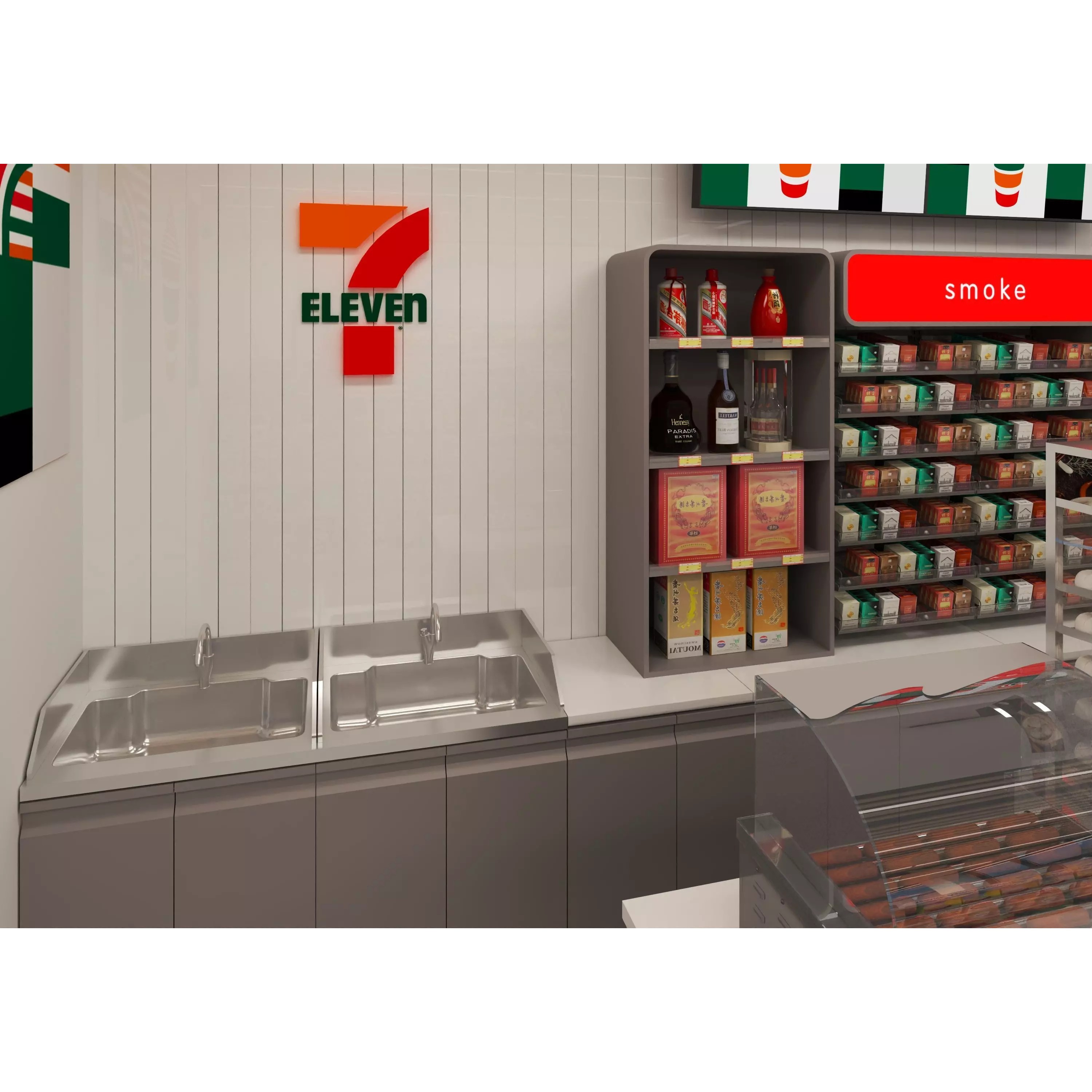 Convenience Store - Low-Poly Game-Ready 3D Model - View 16