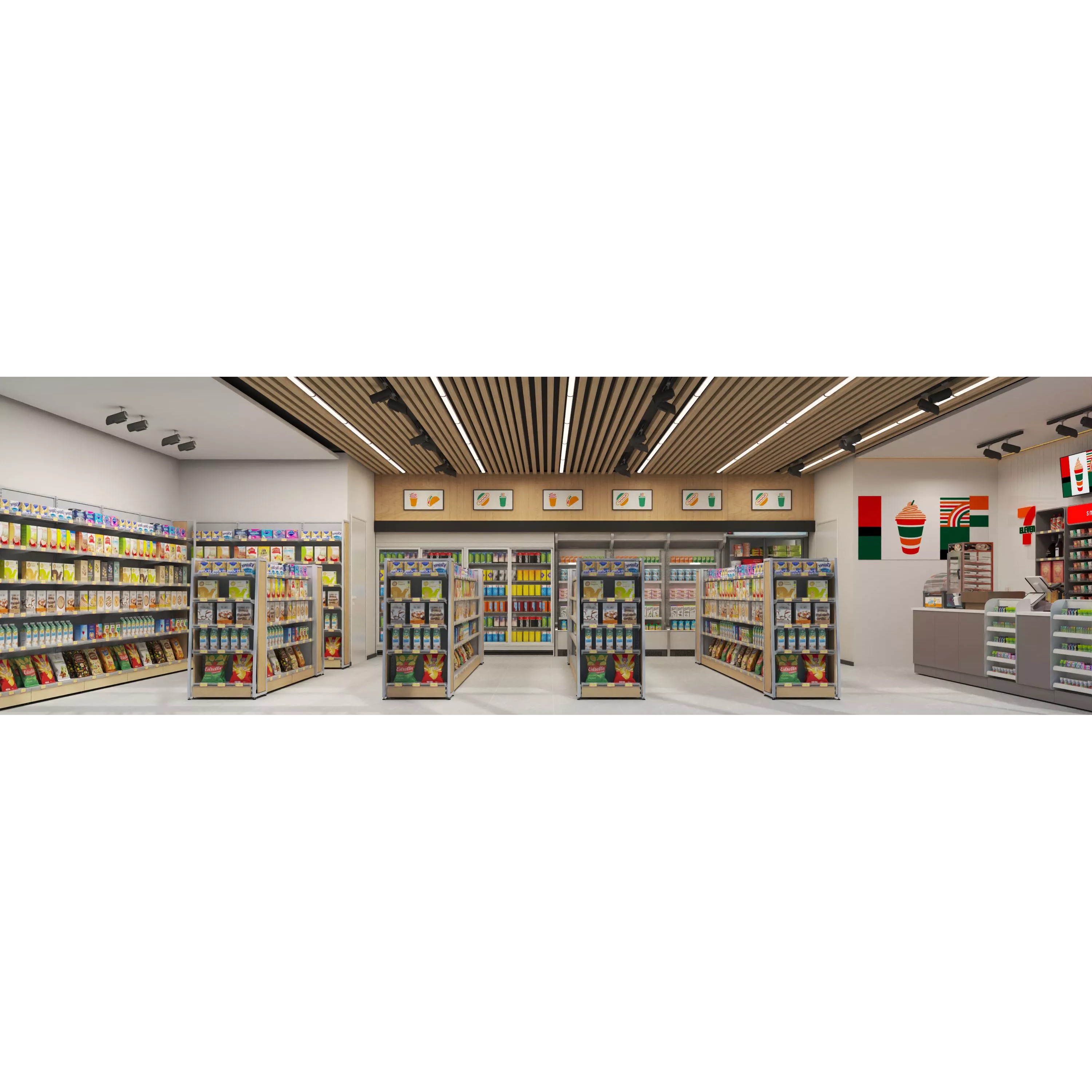 Convenience Store - Low-Poly Game-Ready 3D Model - View 17