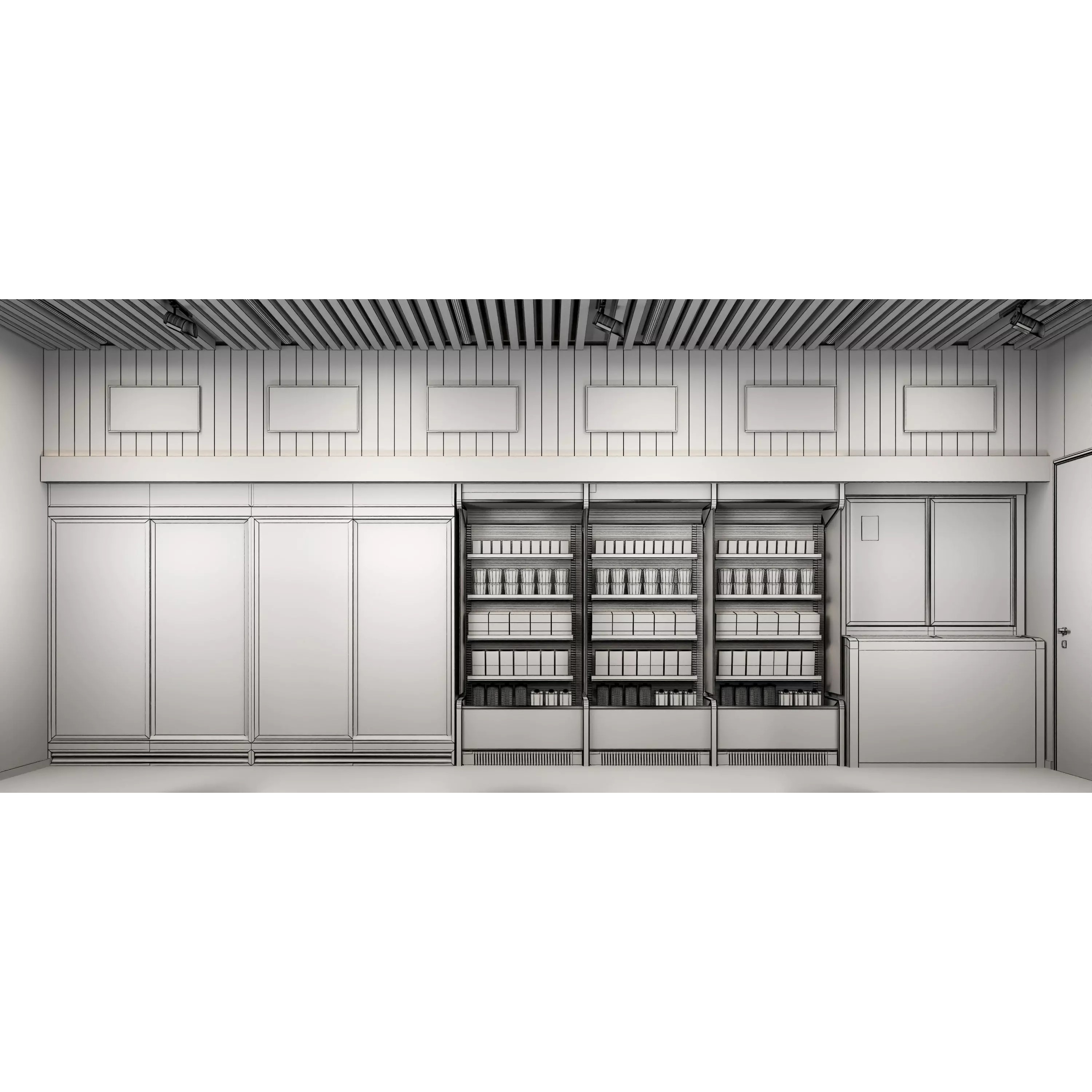 Convenience Store - Low-Poly Game-Ready 3D Model - View 20