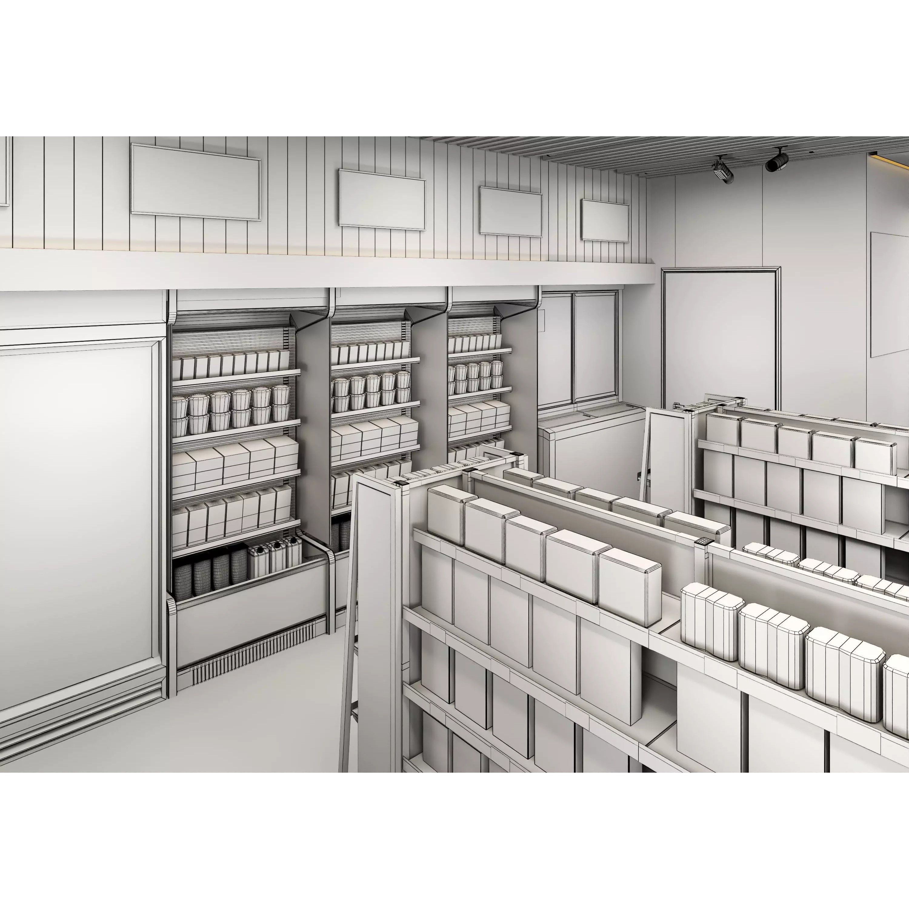 Convenience Store - Low-Poly Game-Ready 3D Model - View 29