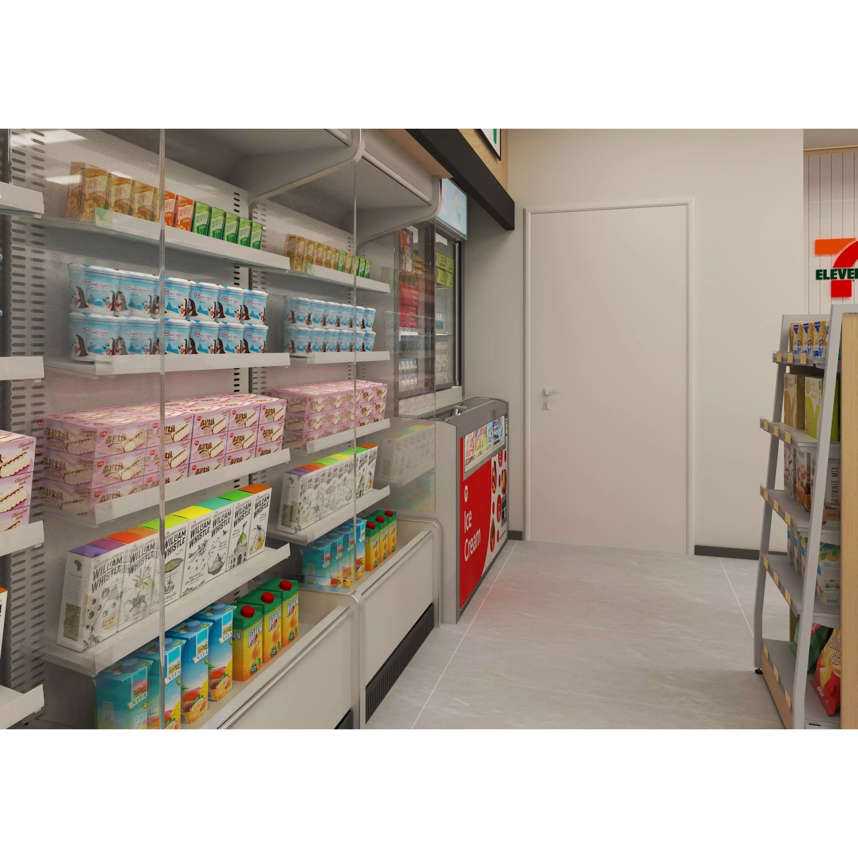 Convenience Store - Low-Poly Game-Ready 3D Model - View 4
