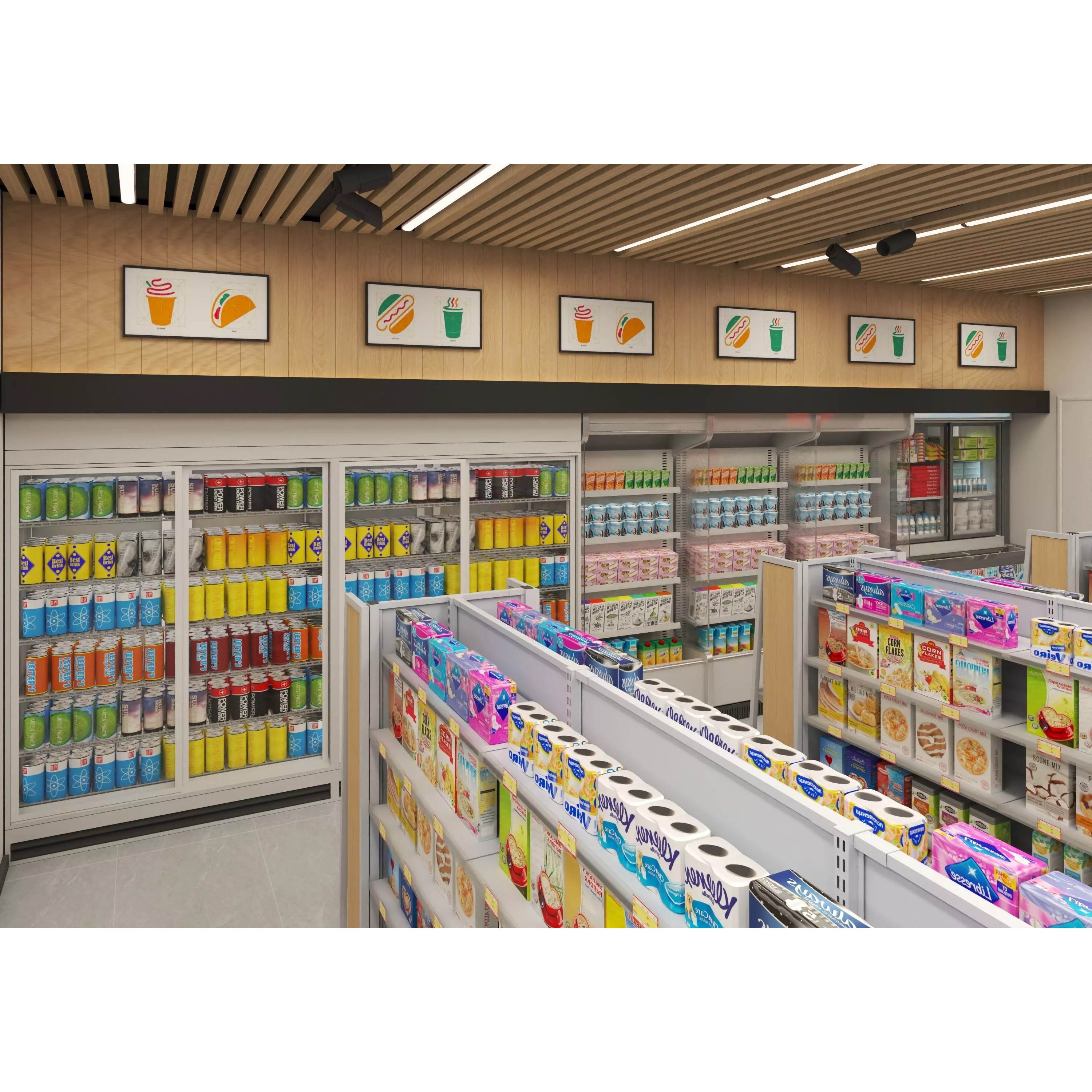 Convenience Store - Low-Poly Game-Ready 3D Model - View 6