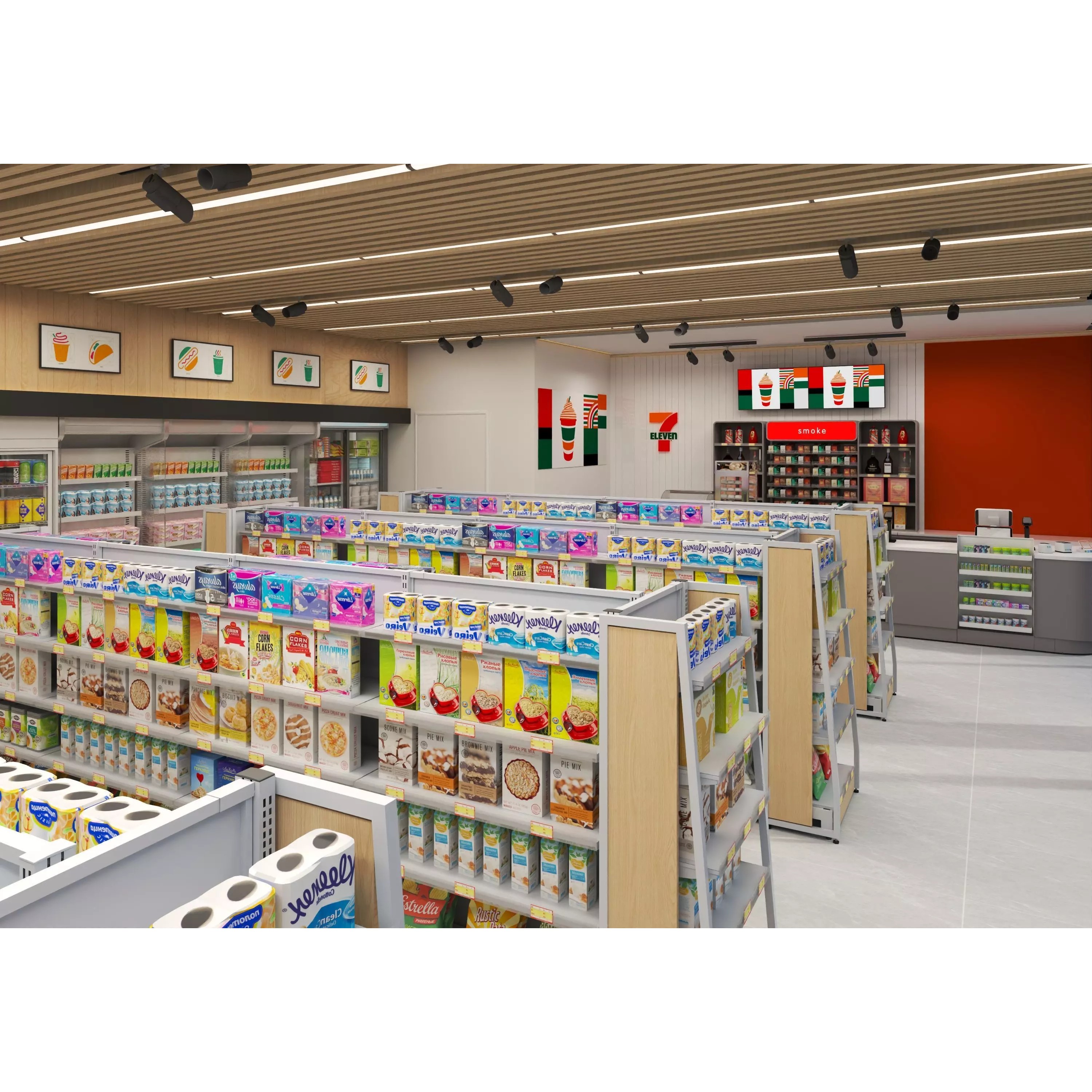 Convenience Store - Low-Poly Game-Ready 3D Model - View 8
