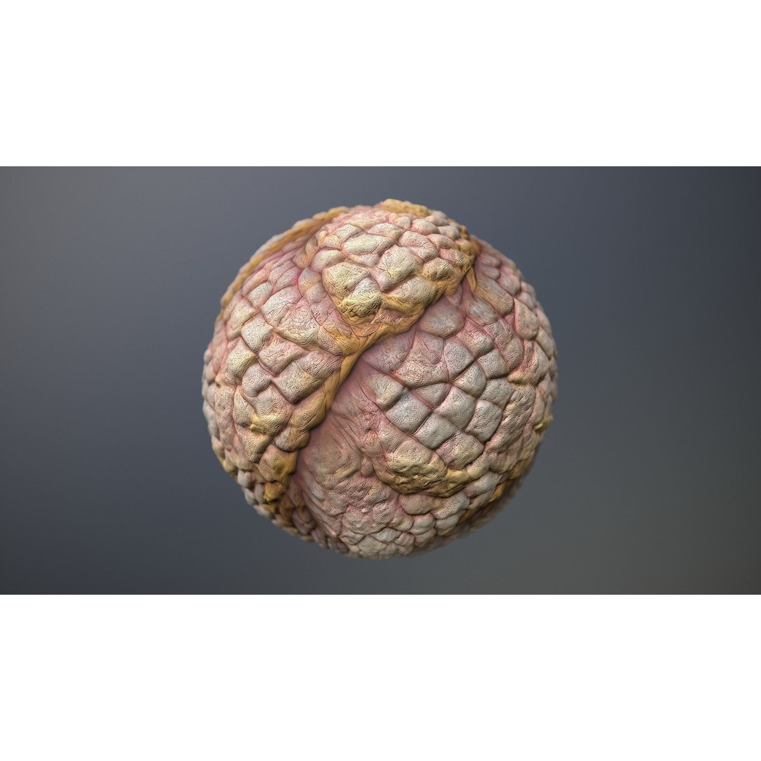 Monster Skin 3D Model – Seamless PBR Texture Pack for Games - View 10