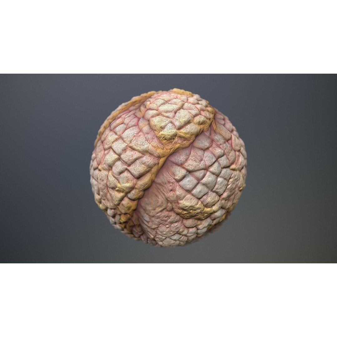Monster Skin 3D Model – Seamless PBR Texture Pack for Games - View 11