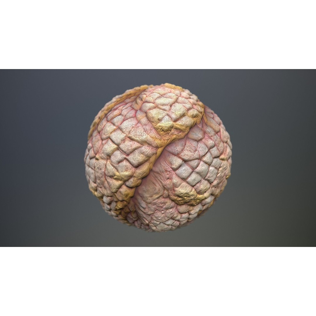 Monster Skin 3D Model – Seamless PBR Texture Pack for Games - View 12