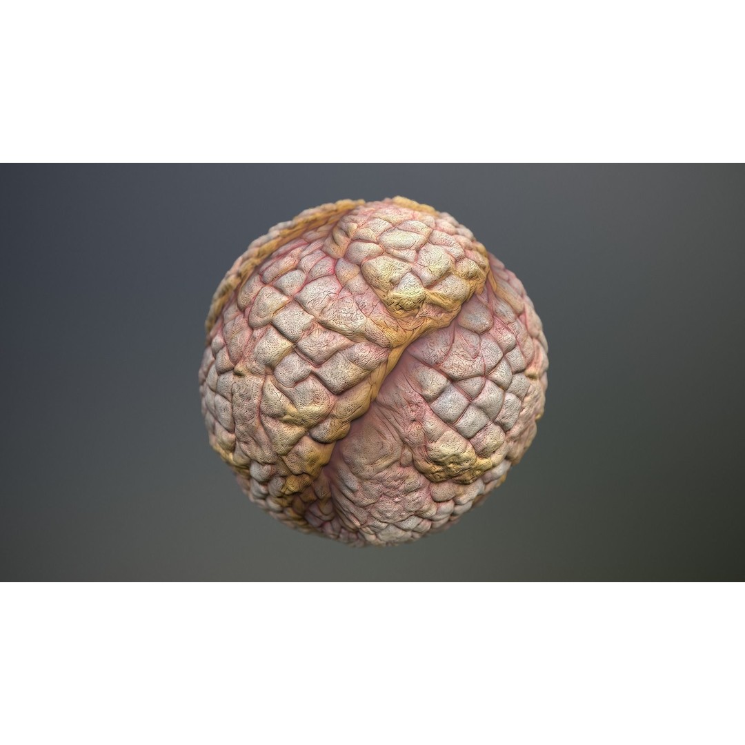 Monster Skin 3D Model – Seamless PBR Texture Pack for Games - View 14
