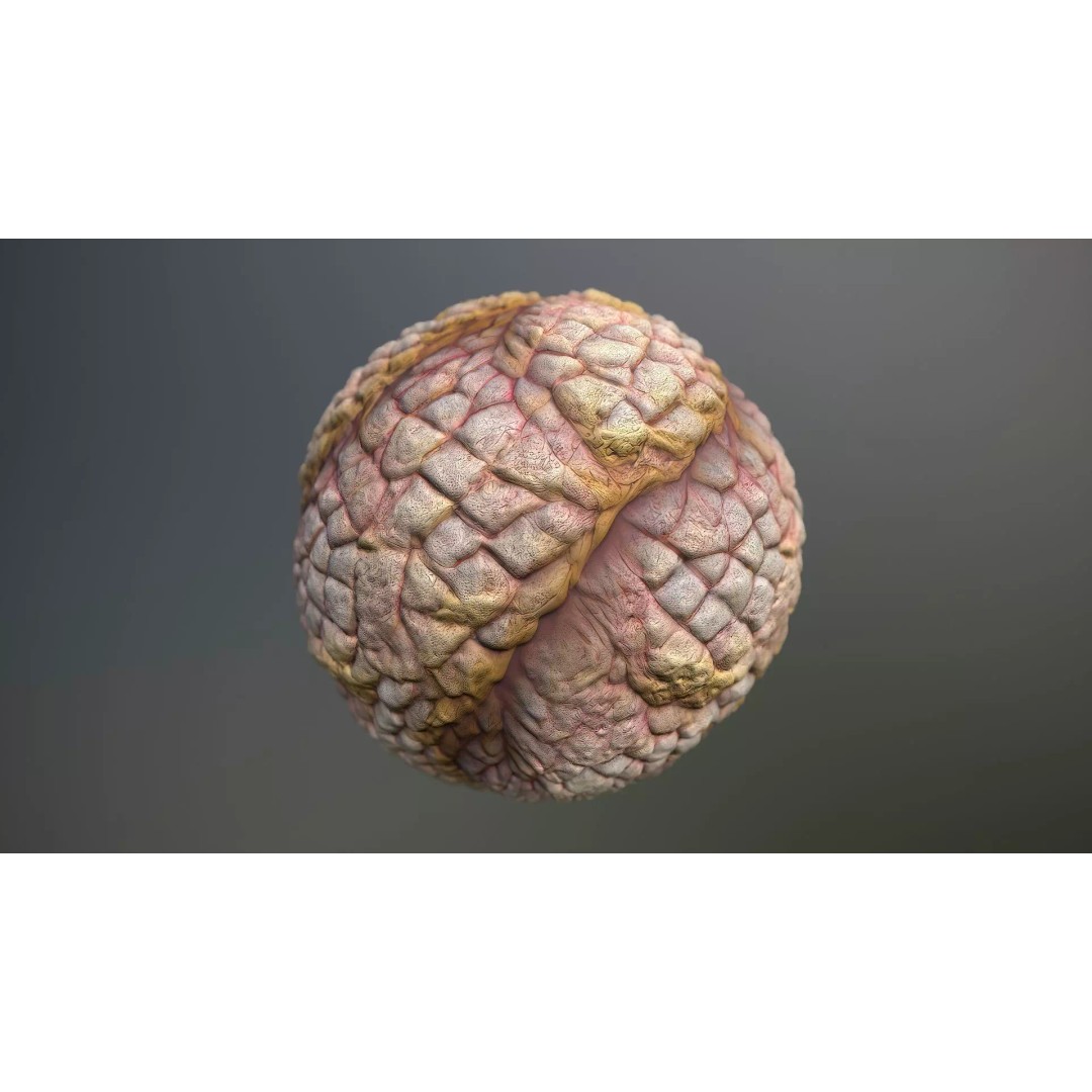 Monster Skin 3D Model – Seamless PBR Texture Pack for Games - View 2