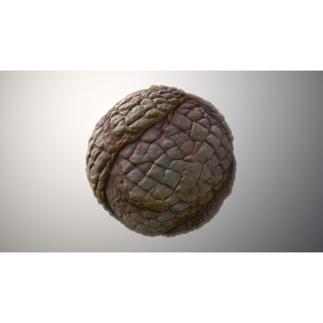 Monster Skin 3D Model – Seamless PBR Texture Pack for Games - View 5