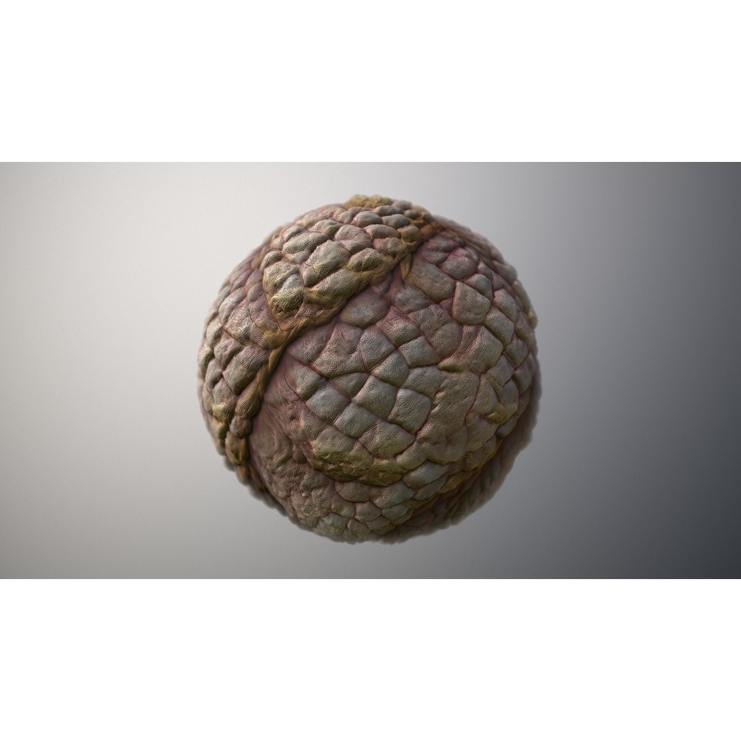 Monster Skin 3D Model – Seamless PBR Texture Pack for Games - View 6
