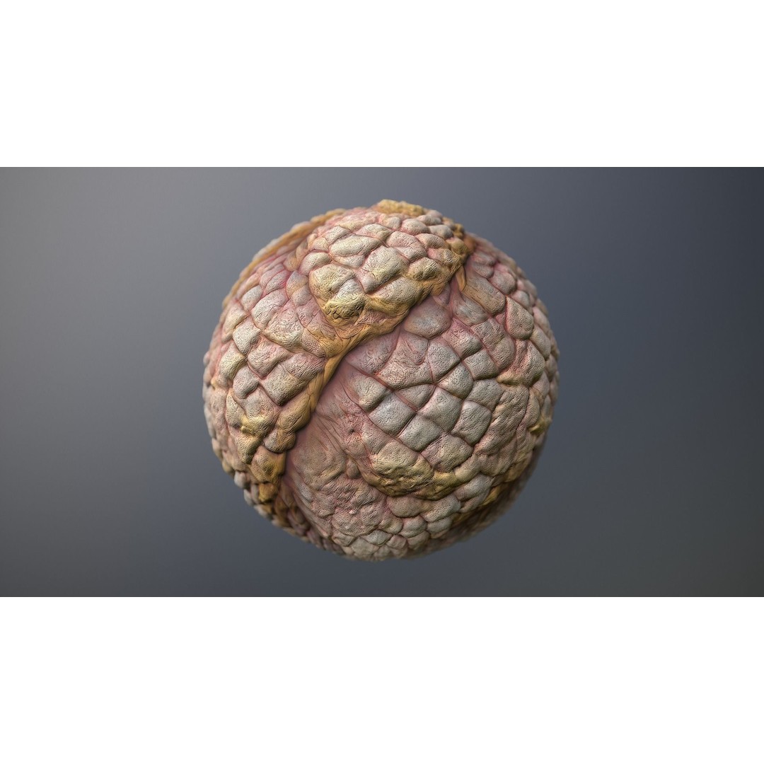 Monster Skin 3D Model – Seamless PBR Texture Pack for Games - View 9