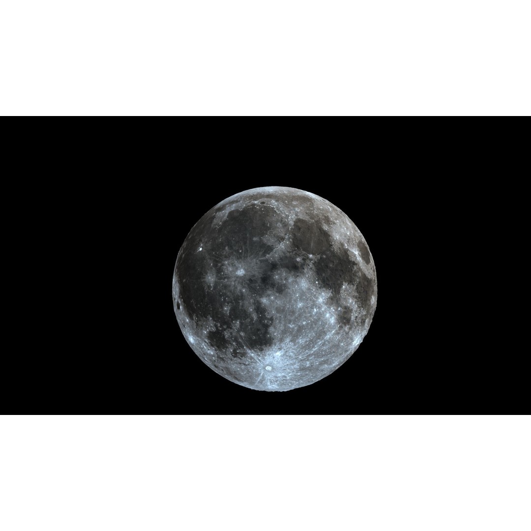 Photorealistic Moon 3D Model – High Poly PBR Asset, FBX, OBJ - View 11