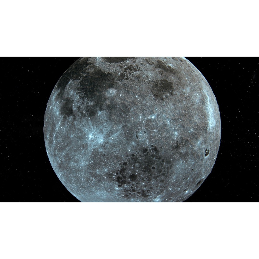 Photorealistic Moon 3D Model – High Poly PBR Asset, FBX, OBJ - View 15