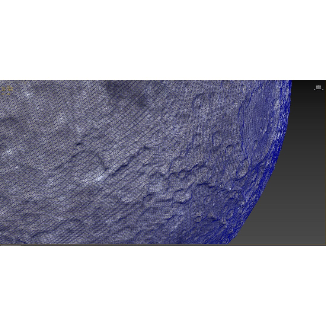 Photorealistic Moon 3D Model – High Poly PBR Asset, FBX, OBJ - View 20