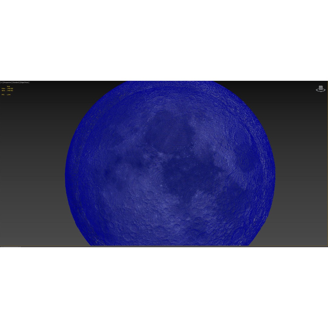Photorealistic Moon 3D Model – High Poly PBR Asset, FBX, OBJ - View 22