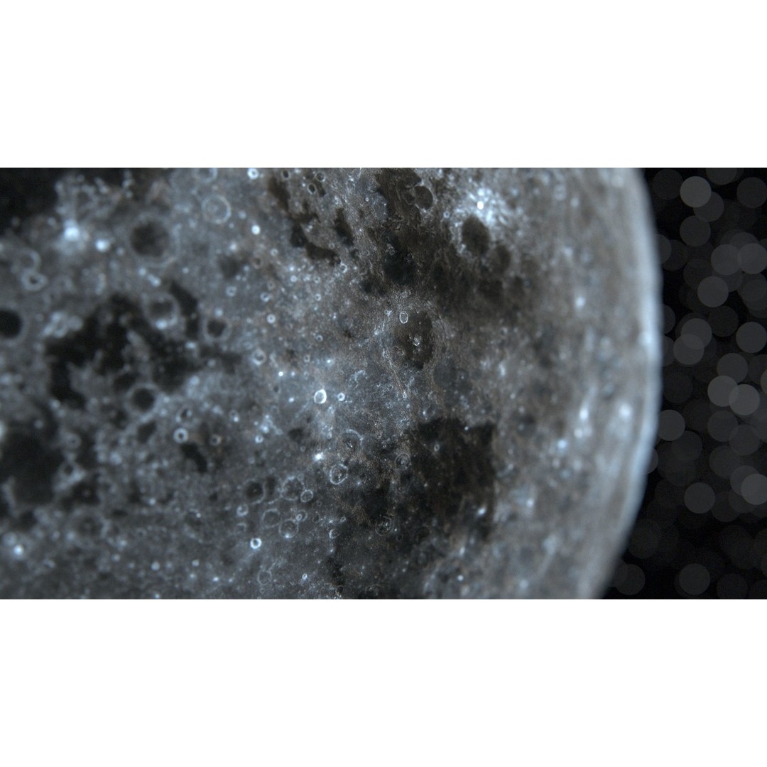 Photorealistic Moon 3D Model – High Poly PBR Asset, FBX, OBJ - View 8
