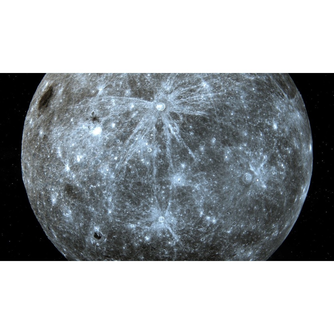 Photorealistic Moon 3D Model – High Poly PBR Asset, FBX, OBJ - View 9