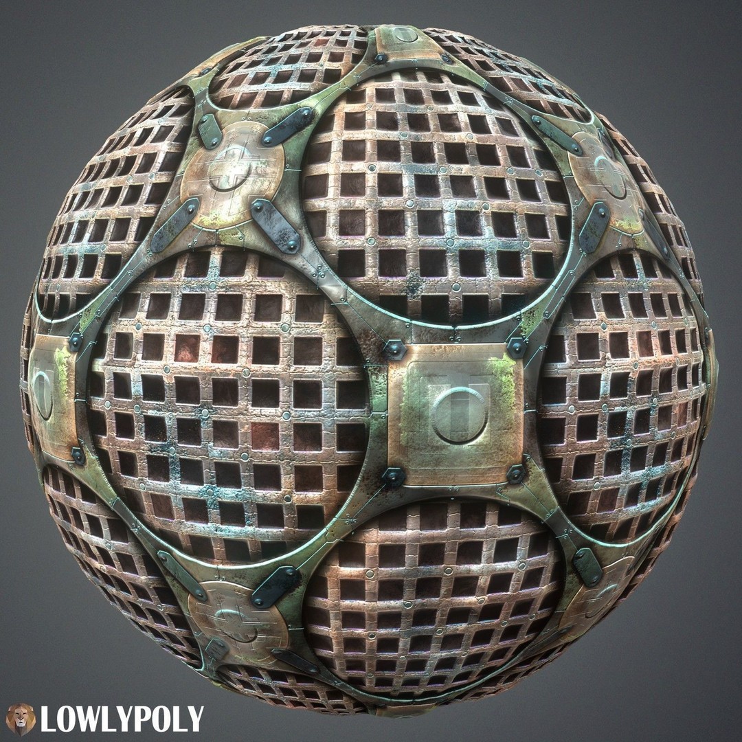 Stylized Sci-Fi Textures 3D Model – PBR Game Asset, PNG - View 3