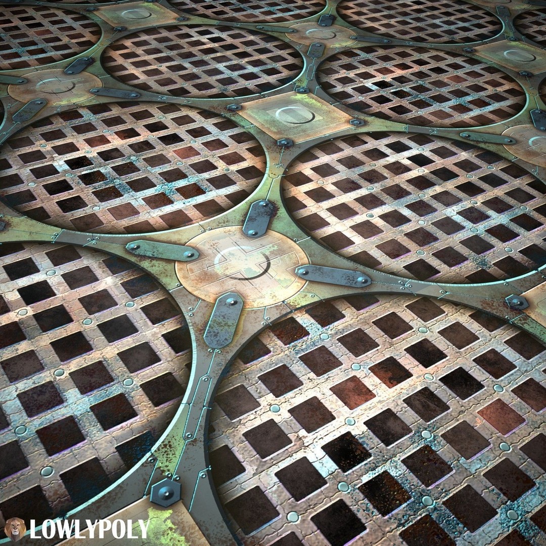 Stylized Sci-Fi Textures 3D Model – PBR Game Asset, PNG - View 4