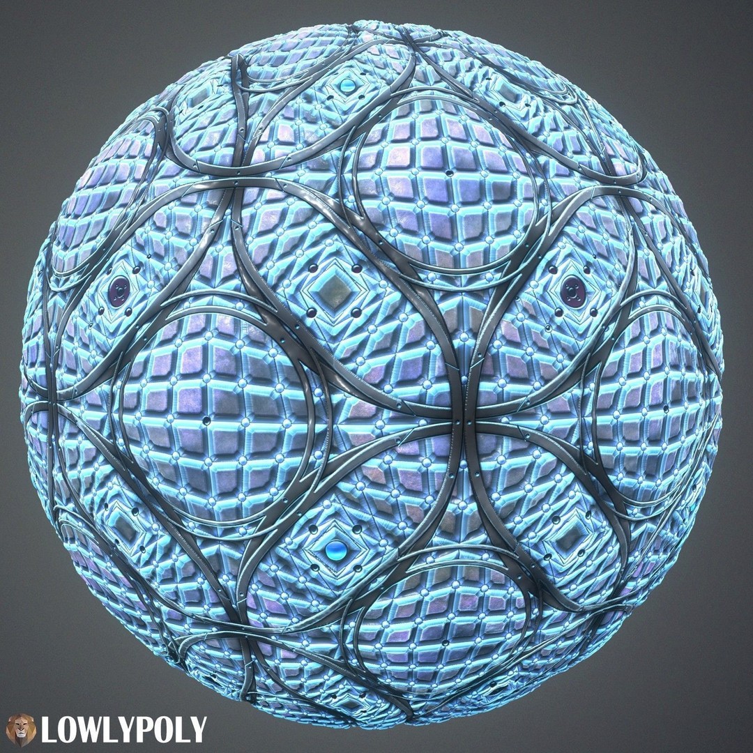 Stylized Sci-Fi Textures 3D Model – PBR Game Asset, PNG - View 5