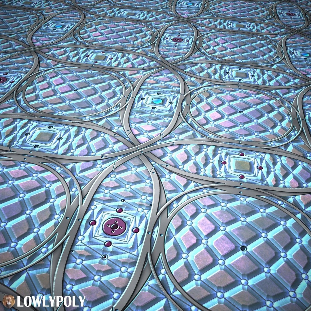 Stylized Sci-Fi Textures 3D Model – PBR Game Asset, PNG - View 6