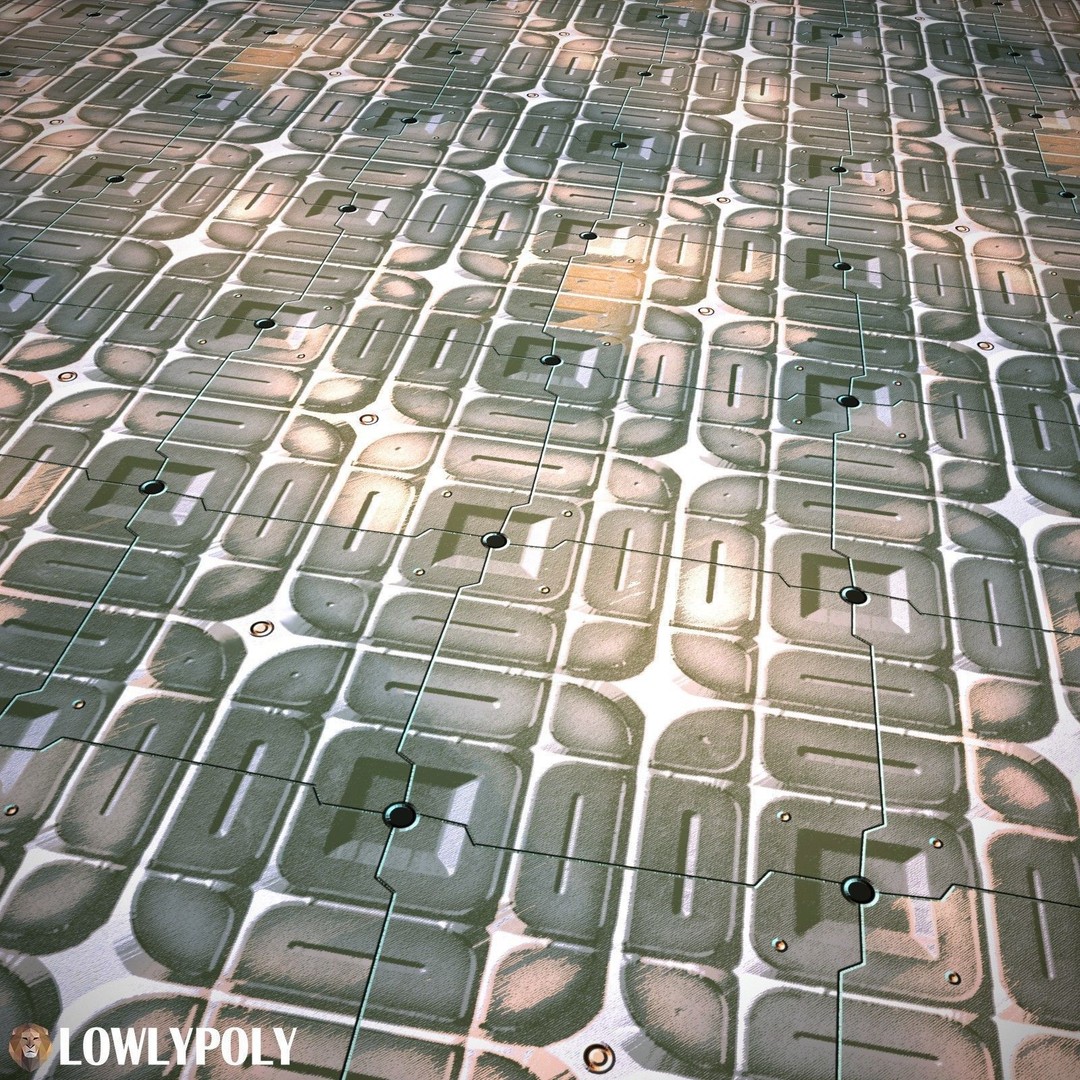 Stylized Sci-Fi Textures 3D Model – PBR Game Asset, PNG - View 8
