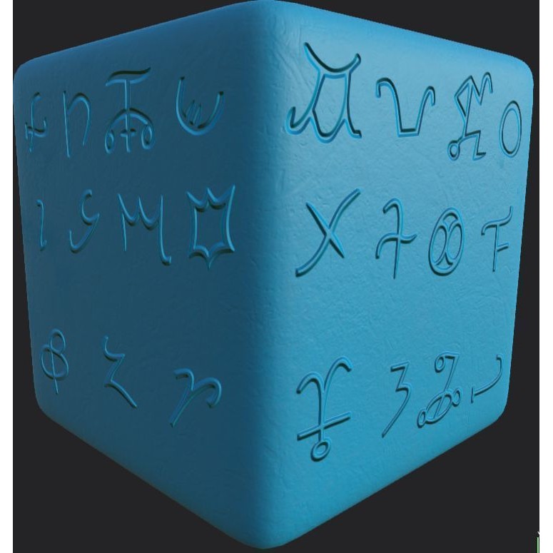 Ancient Magical Scripts 3D Model – High-Resolution Alpha Brushes, PBR Textures - View 13