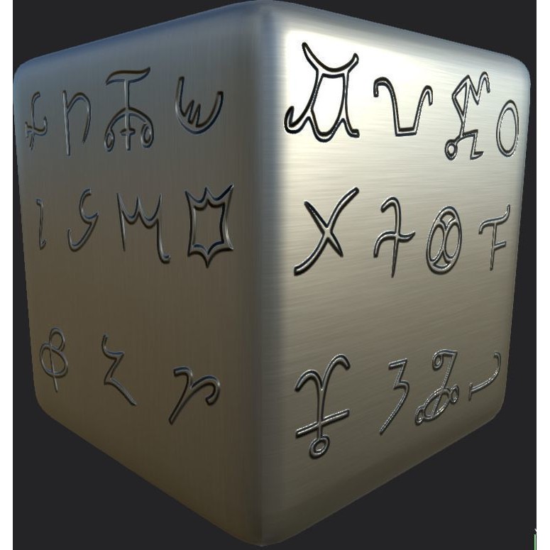 Ancient Magical Scripts 3D Model – High-Resolution Alpha Brushes, PBR Textures - View 14