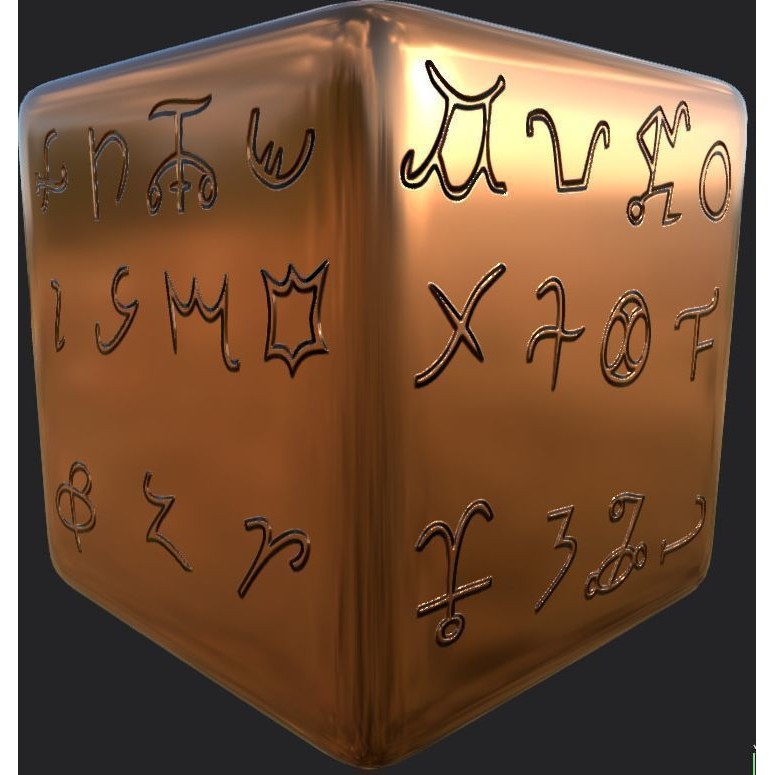 Ancient Magical Scripts 3D Model – High-Resolution Alpha Brushes, PBR Textures - View 15