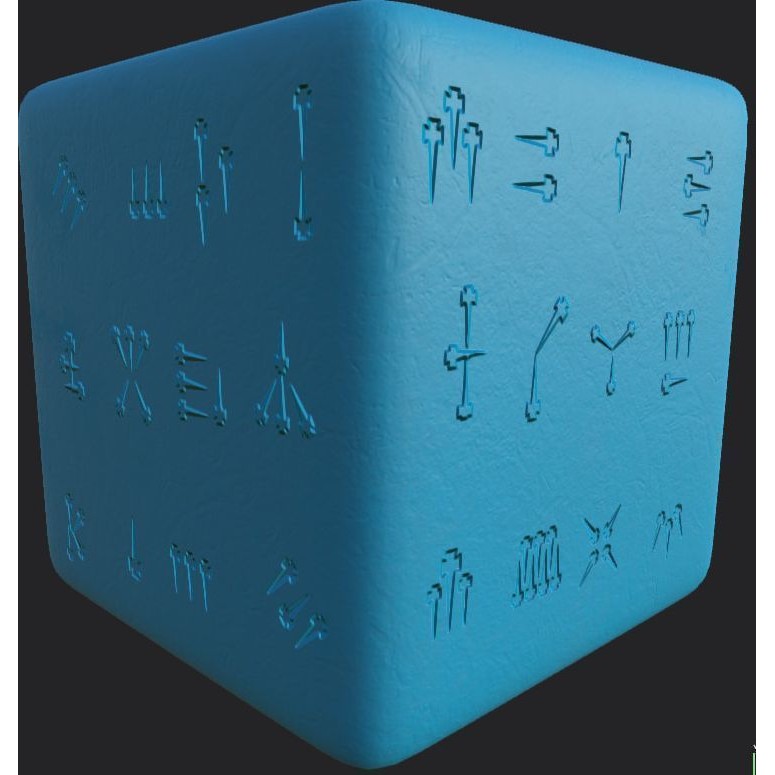 Ancient Magical Scripts 3D Model – High-Resolution Alpha Brushes, PBR Textures - View 17