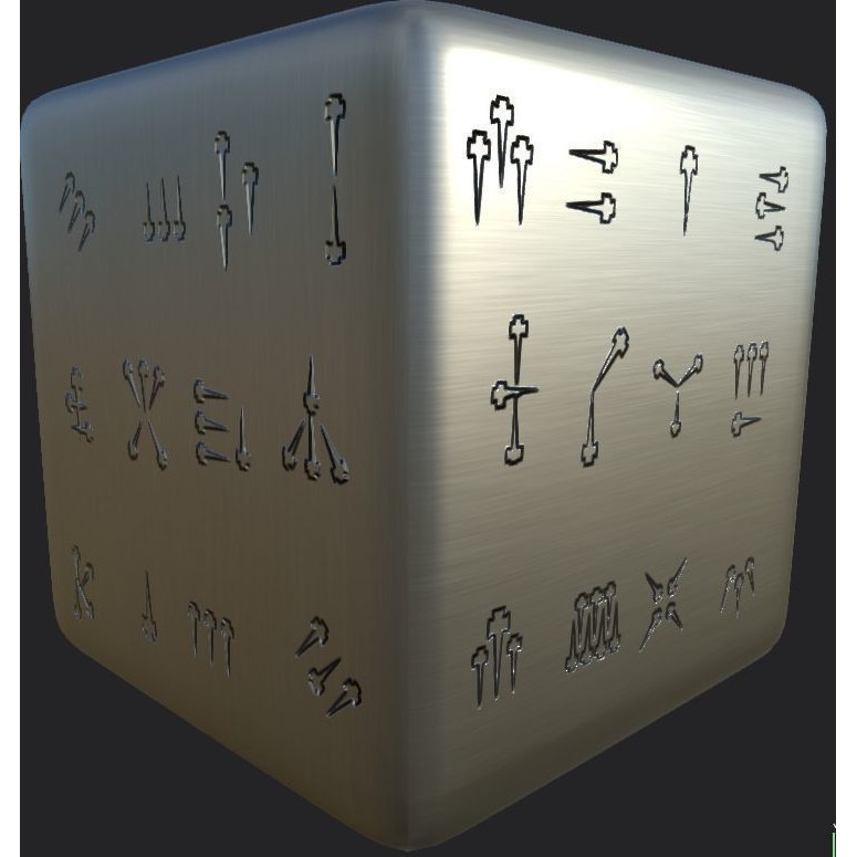 Ancient Magical Scripts 3D Model – High-Resolution Alpha Brushes, PBR Textures - View 19