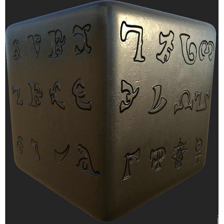 Ancient Magical Scripts 3D Model – High-Resolution Alpha Brushes, PBR Textures - View 21