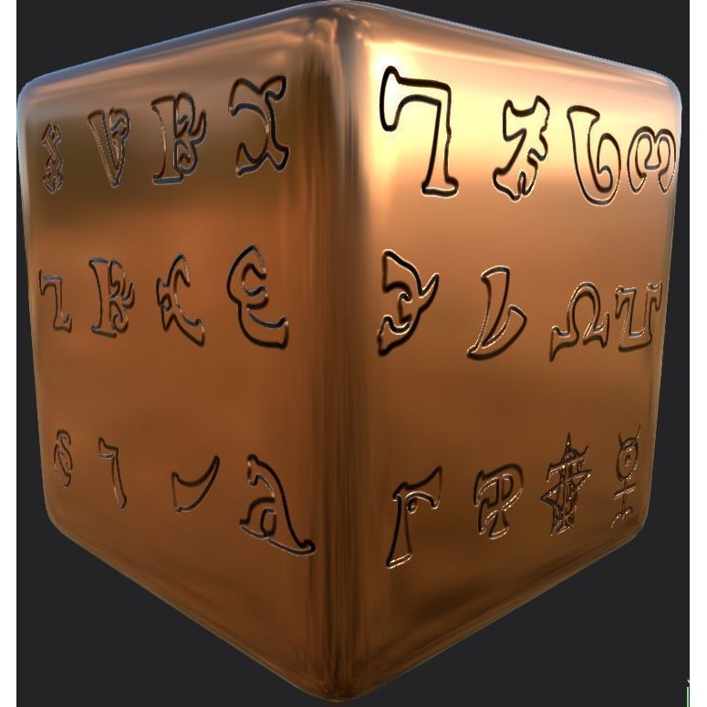 Ancient Magical Scripts 3D Model – High-Resolution Alpha Brushes, PBR Textures - View 28