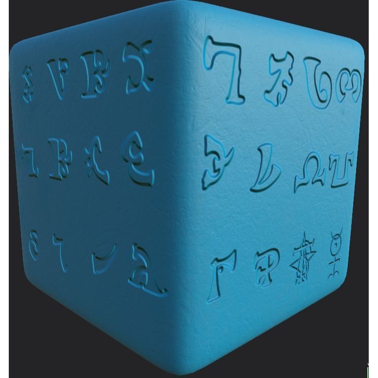 Ancient Magical Scripts 3D Model – High-Resolution Alpha Brushes, PBR Textures - View 30